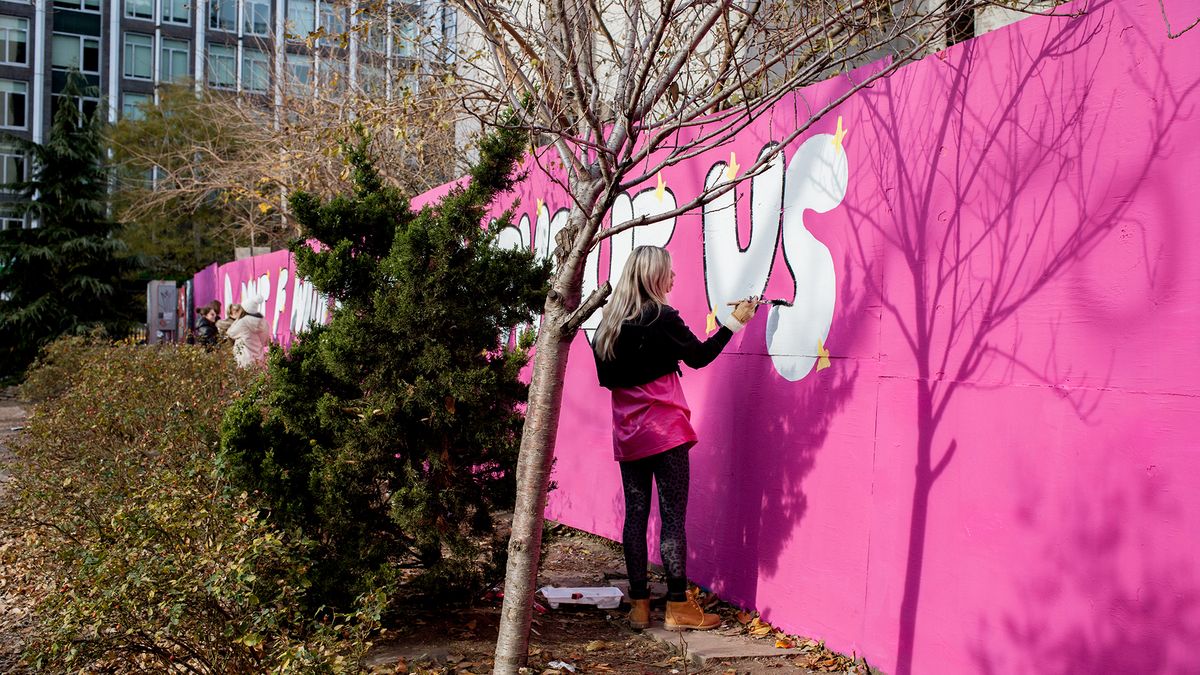 There’s a New Pink Mural in NYC, and Its Message Is a Powerful One