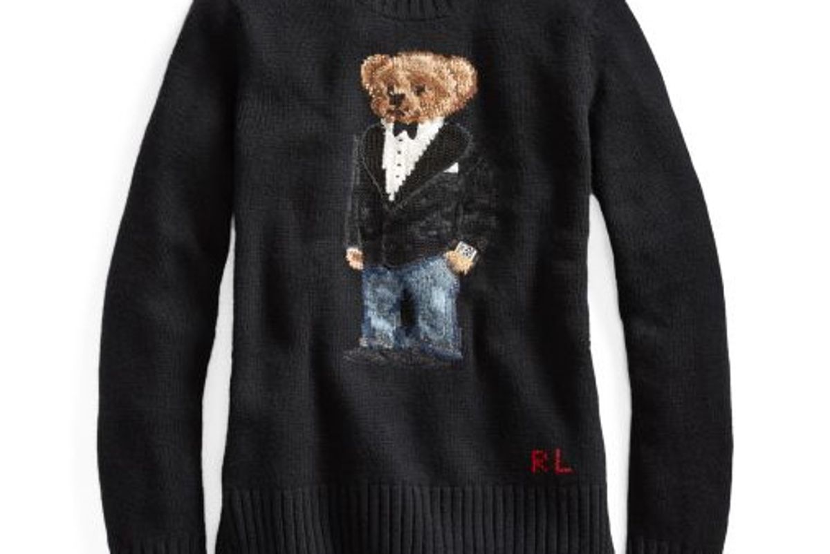 Tuxedo Bear Wool Sweater