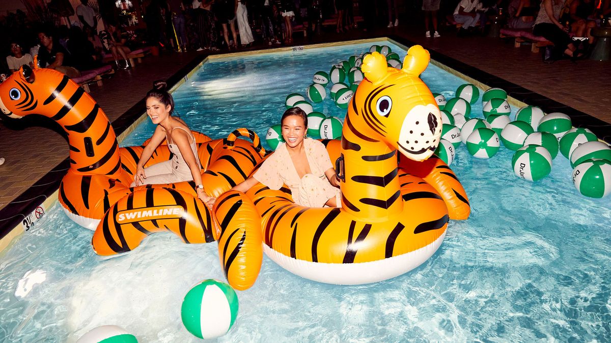 Turns Out Dr. Jart+ & Inflatable Tigers Are the Key to a Great Party