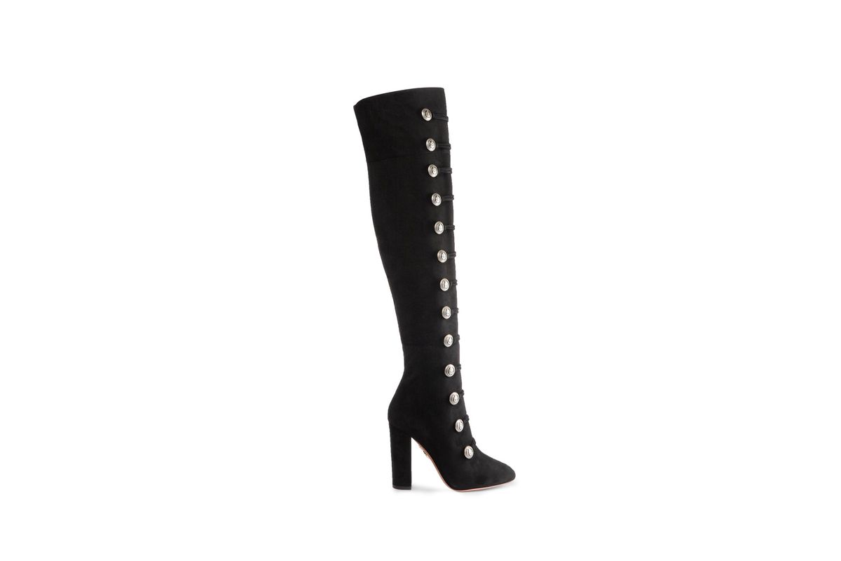 Rasputine Embellished Suede Over-the-Knee Boots