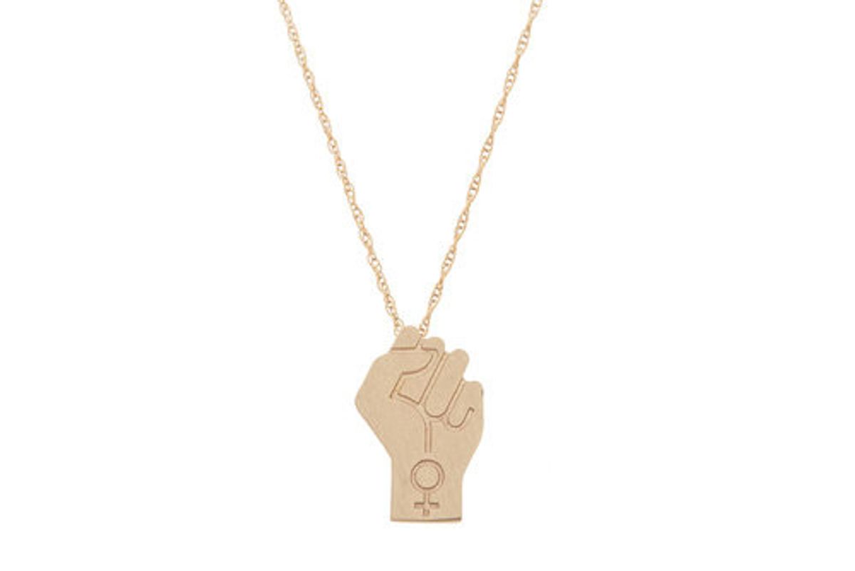 Power Pendant Necklace, 14K Yellow Gold