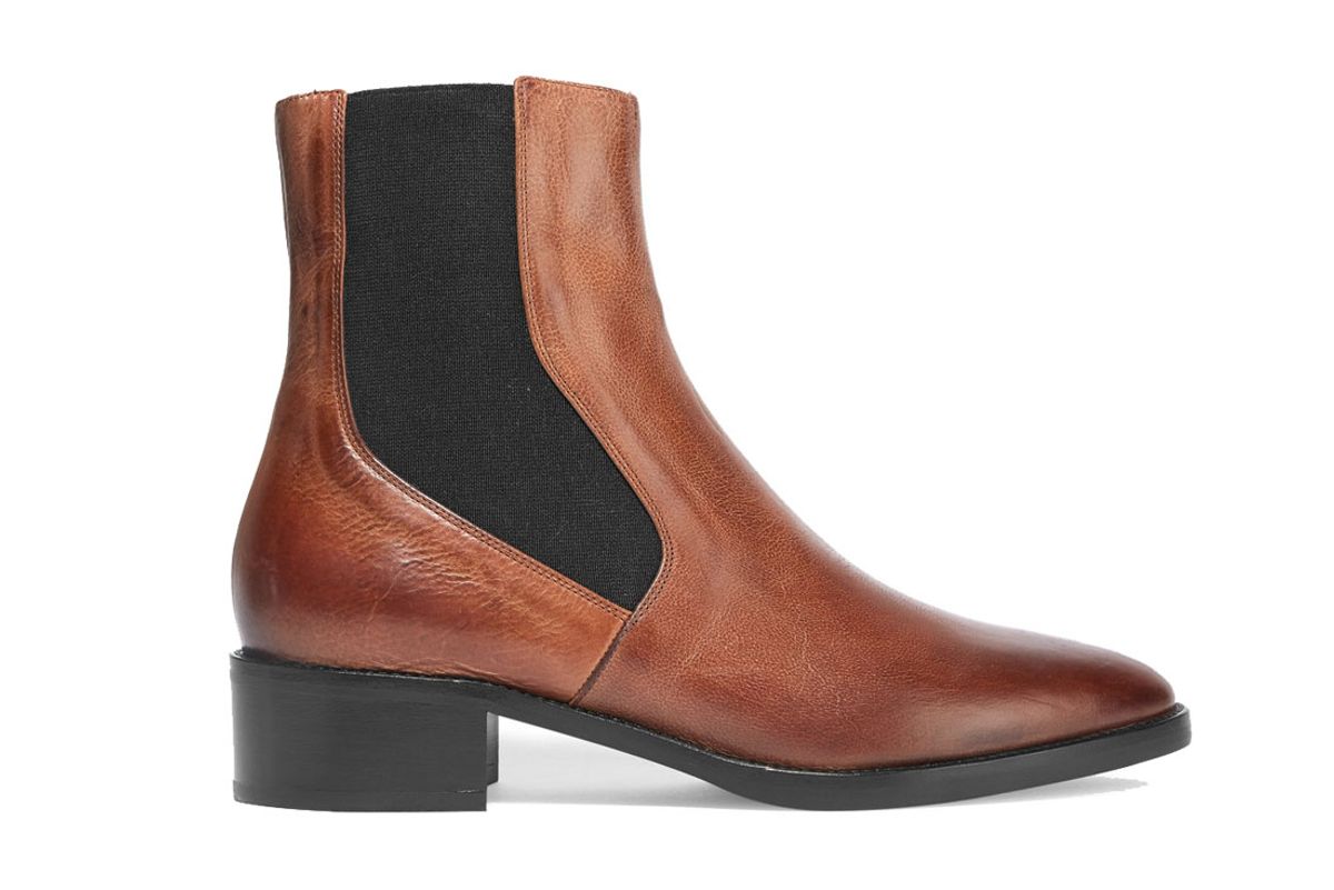 Carrington Burnished-Leather Chelsea Boots