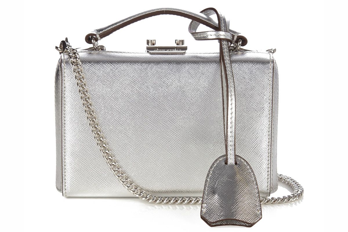 Grace Mini Saffiano-Leather Box Bag
