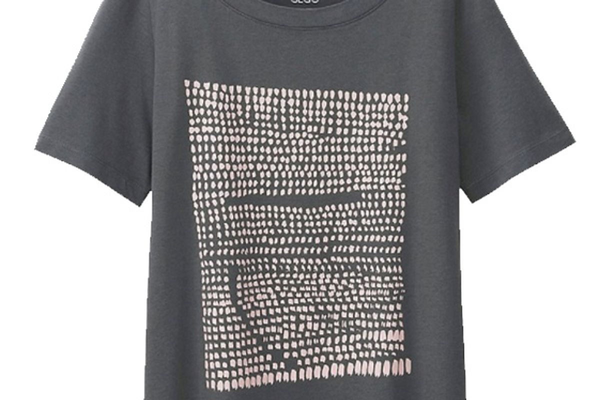 Women SPRZ NY Super Geometric Graphic T-Shirt (Gego) in Gray