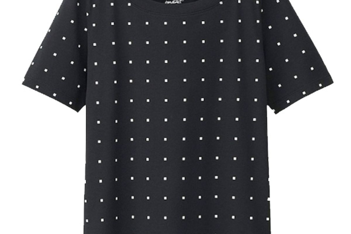 Women SPRZ NY Super Geometric Graphic T-Shirt (Francois Morellet) in Black