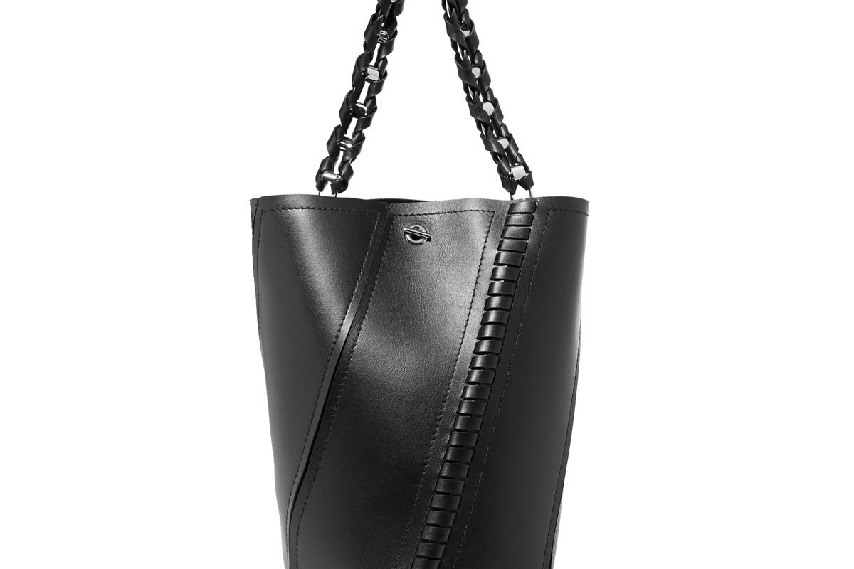 Hex Paneled Leather Tote