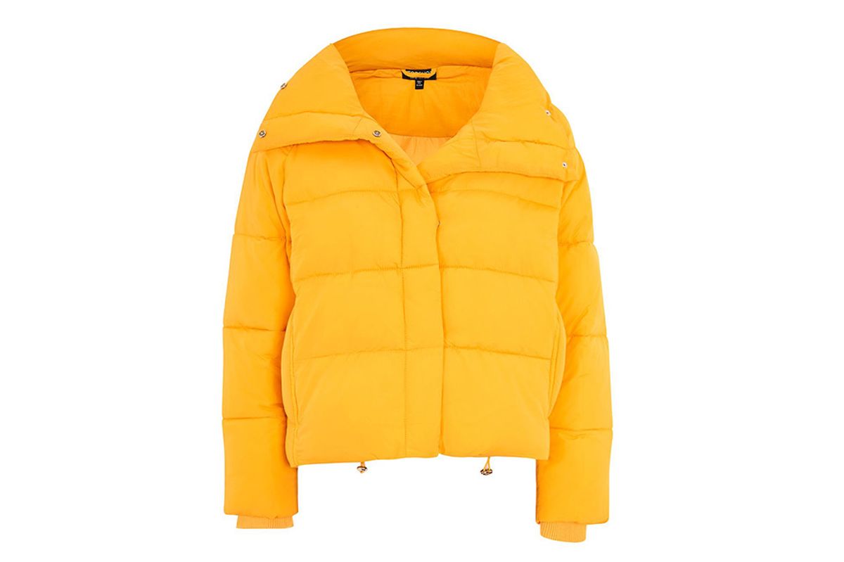 Yellow Wrap Puffer Jacket