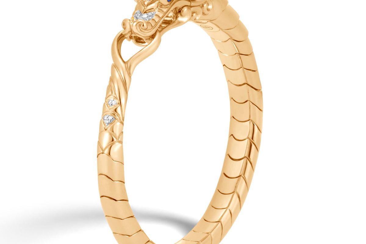 Naga Bracelet with Diamonds in Gold