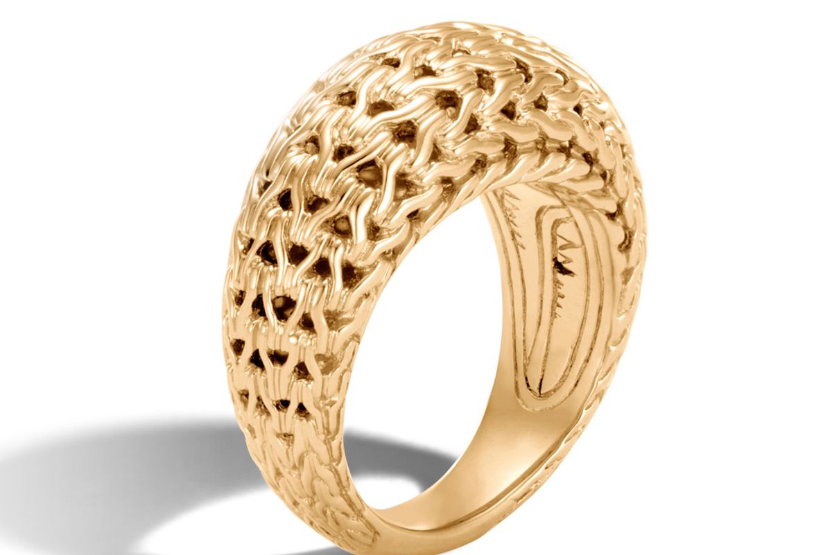 Classic Chain Dome Ring in Gold