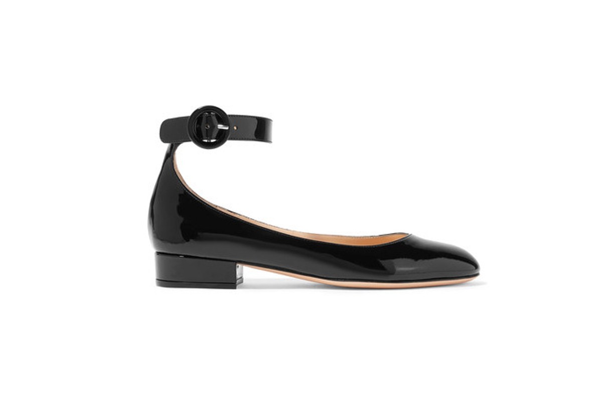 Patent-leather ballet flats