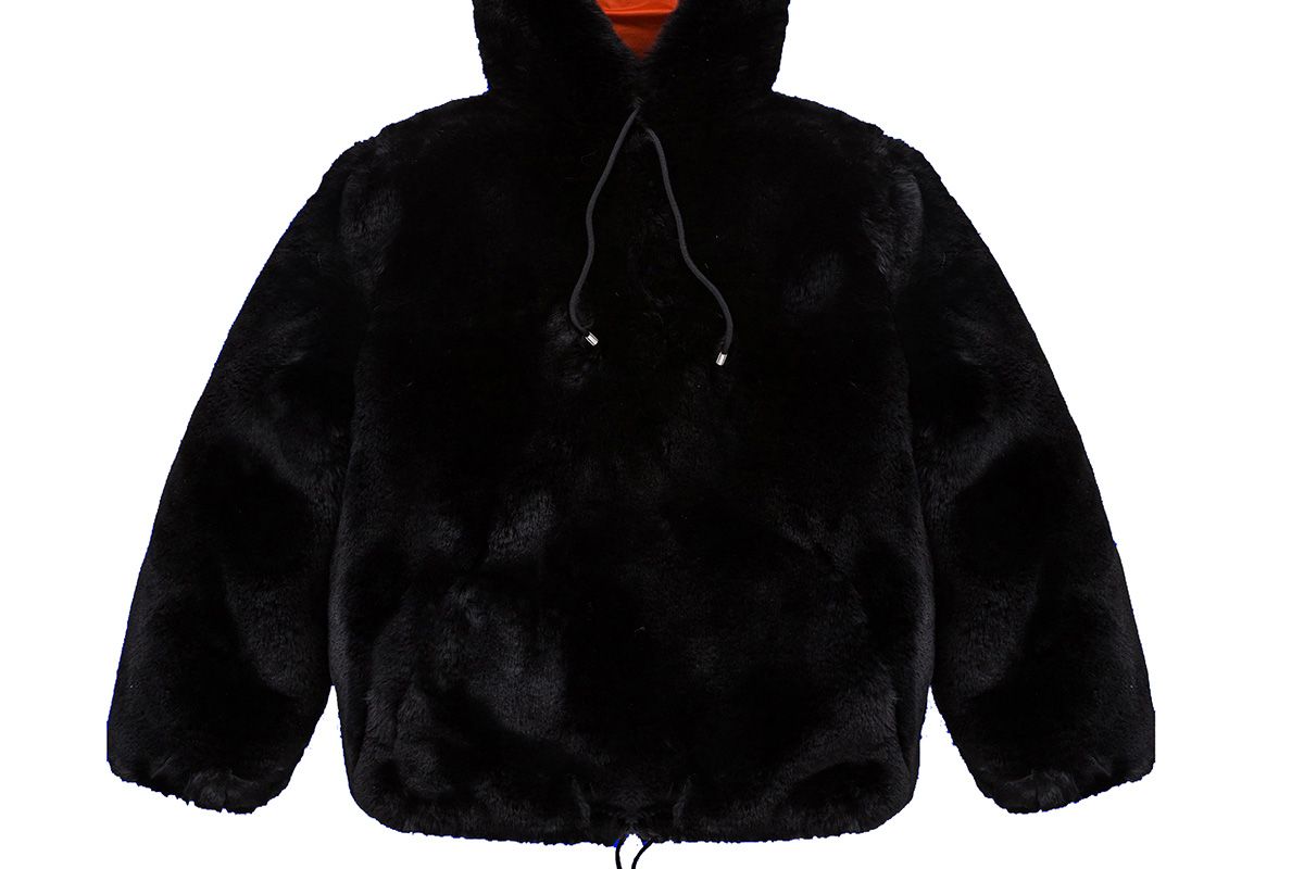 Fur Pullover in Black