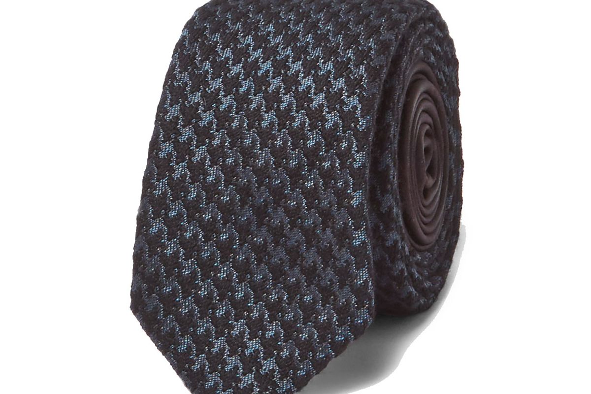 6cm Houndstooth Wool And Silk-Blend Tie