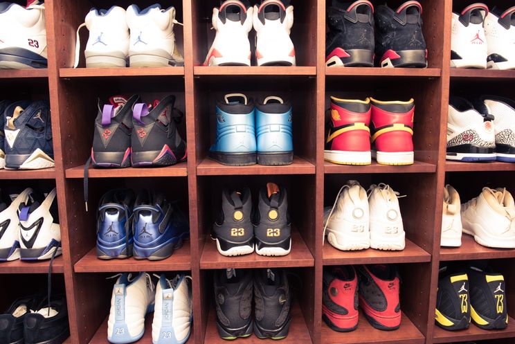 Full Wall Shoe Shelves - Contemporary - closet - The Coveteur