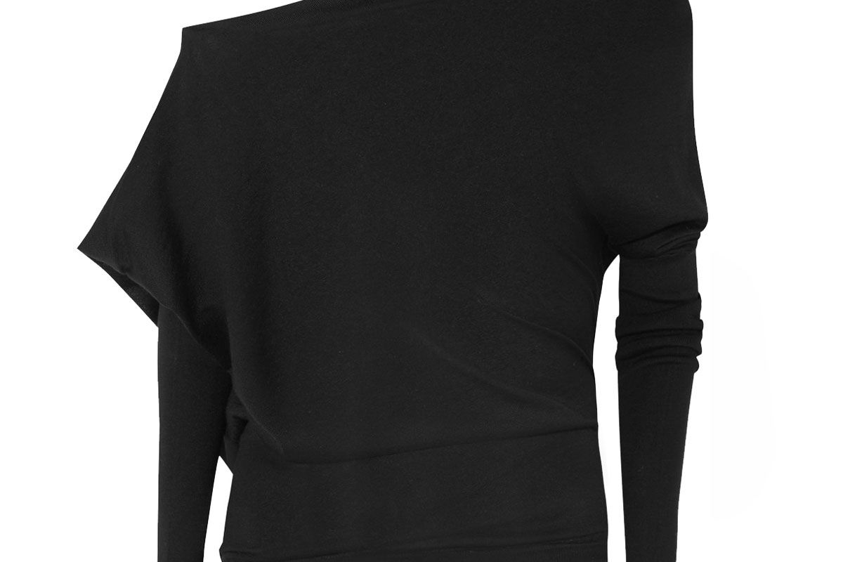 One-Shoulder Cashmere and Silk-Blend Sweater