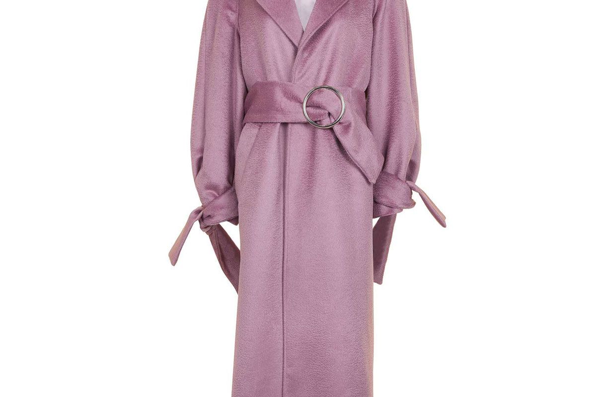 Tie Sleeve Wool Coat by Boutique