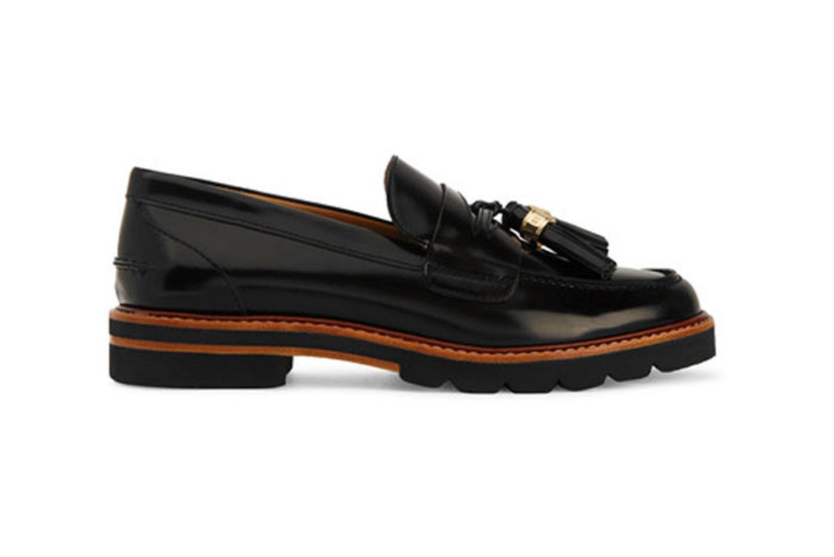 Manila Glossed-Leather Loafers