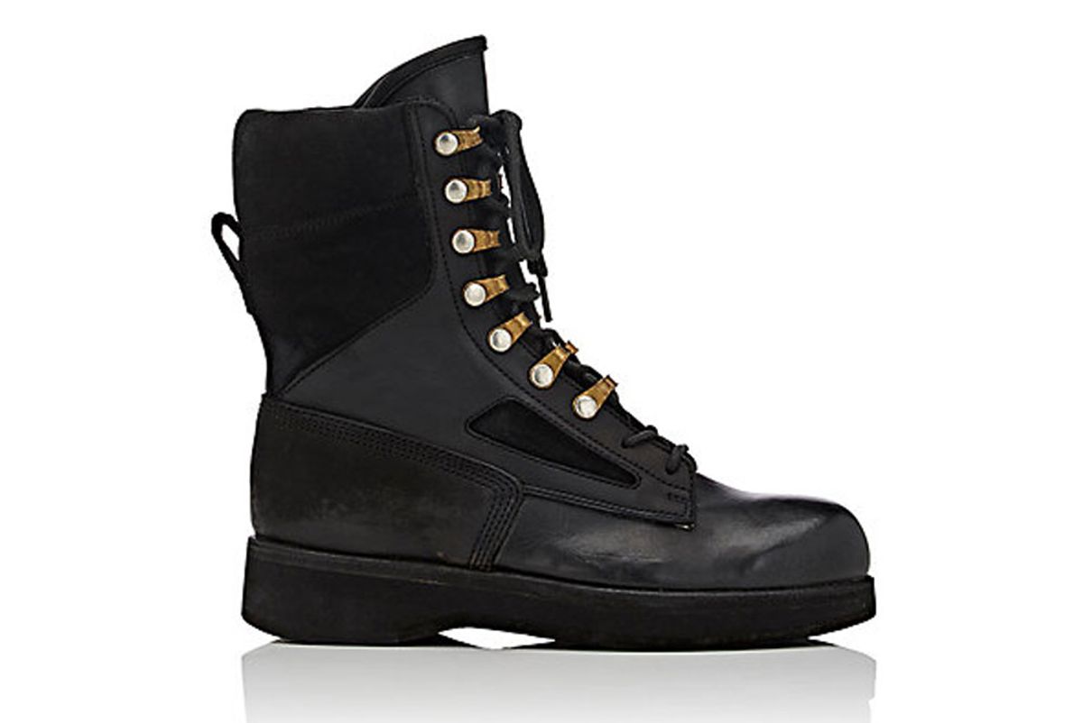 Leather & Suede Lace-Up Boots