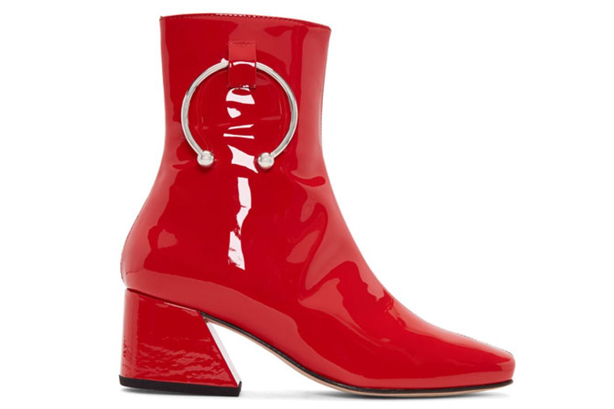 Red Patent Nizip Boots