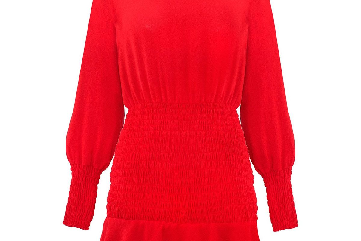 Beatrice Red Smocked Dress