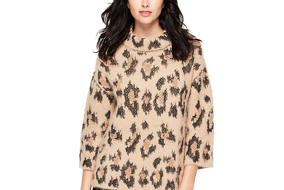 Leopard-Print Chunky Sweater