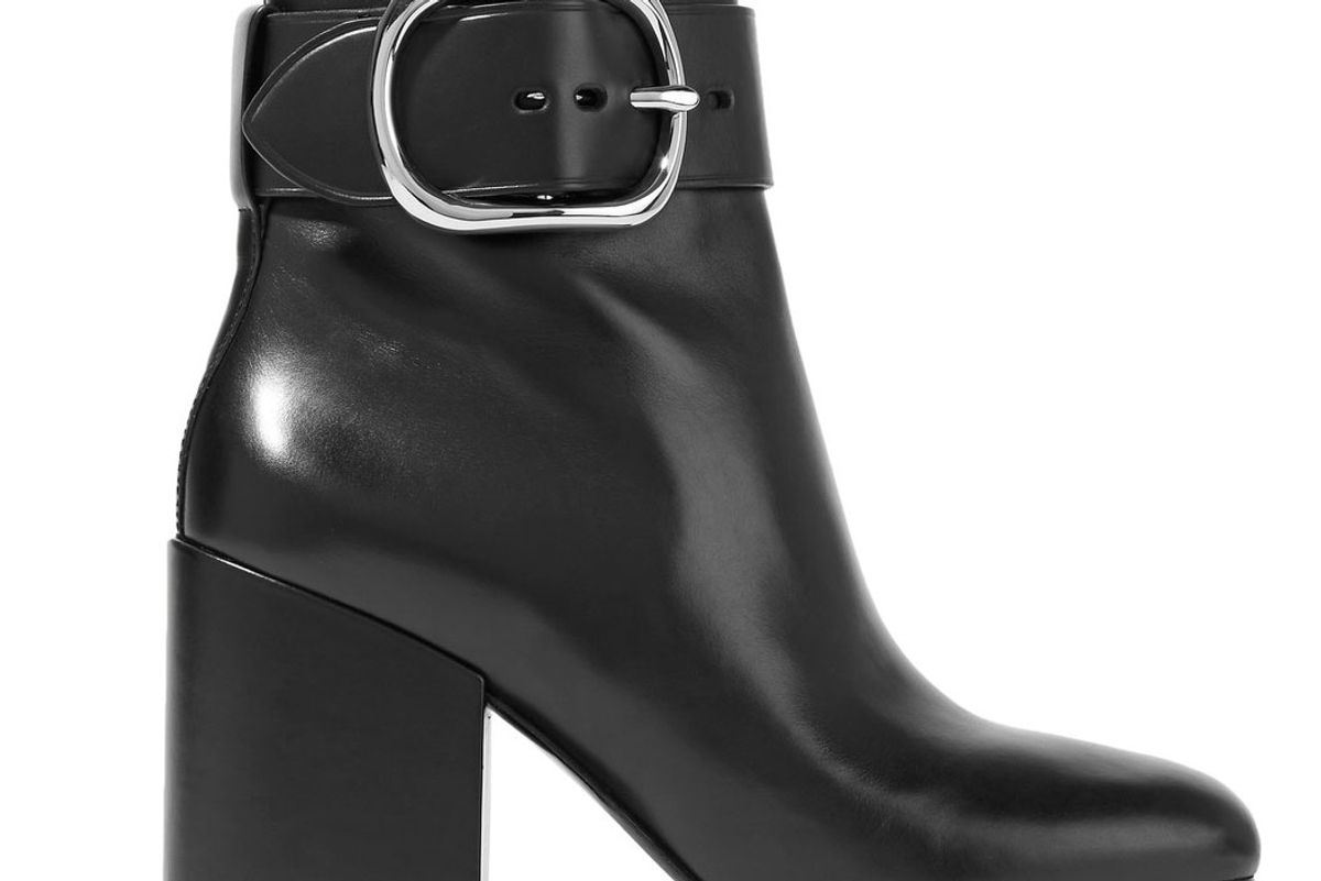 Kenze Buckled Leather Ankle Boots