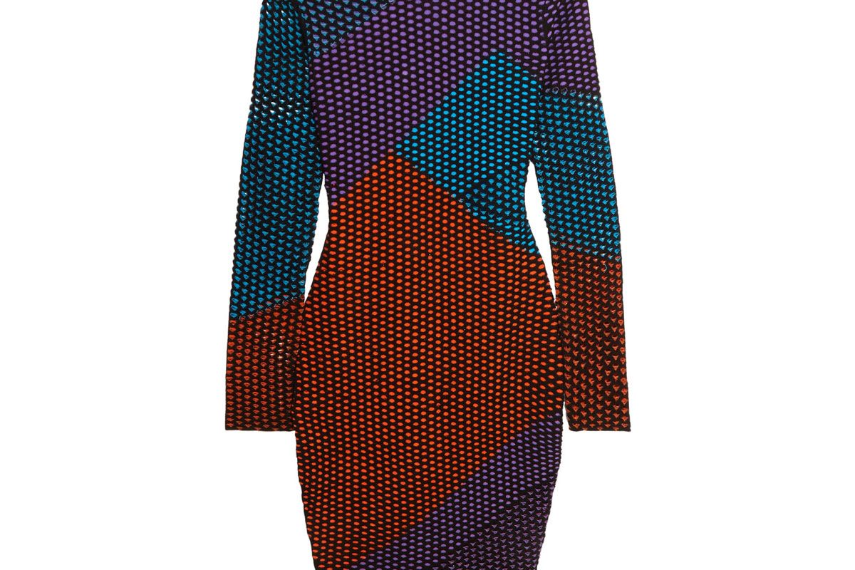 Intarsia-Knit Turtleneck Dress