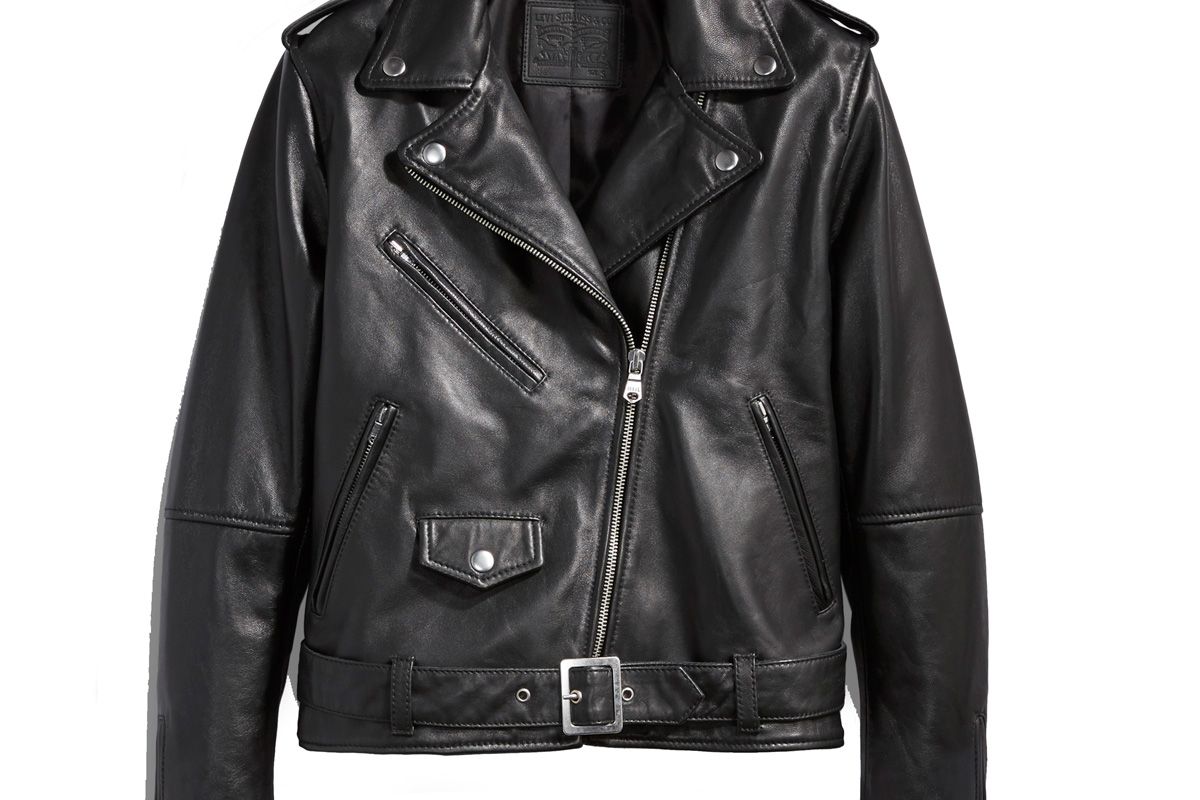 Relaxed Leather Moto Jacket