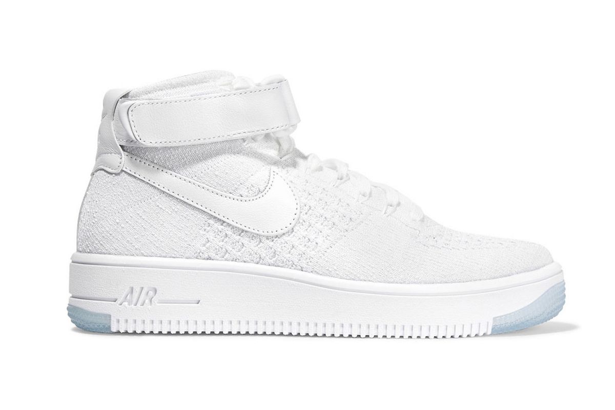 Air Force 1 Flyknit and textured-leather sneakers