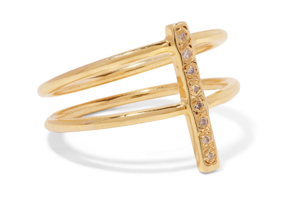 Fiesta gold-tone diamond ring