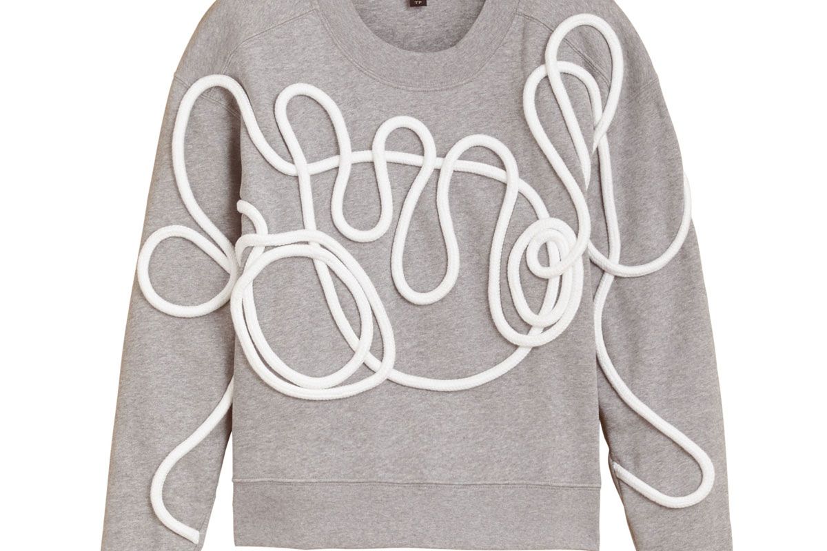 Unisex Brushed-back Jersey Sweatshirt with Rope Detail