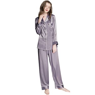 ASCENO - Striped Silk-satin Pajama Top - Sky blue