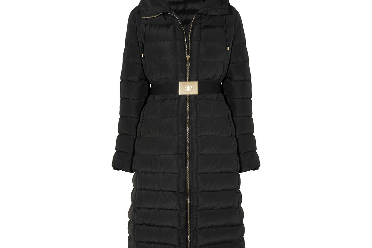 Imin belted quilted shell down coat