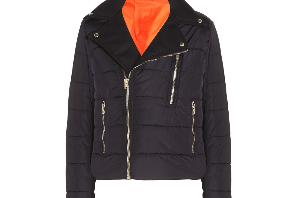 Darlington quilted twill-paneled shell jacket