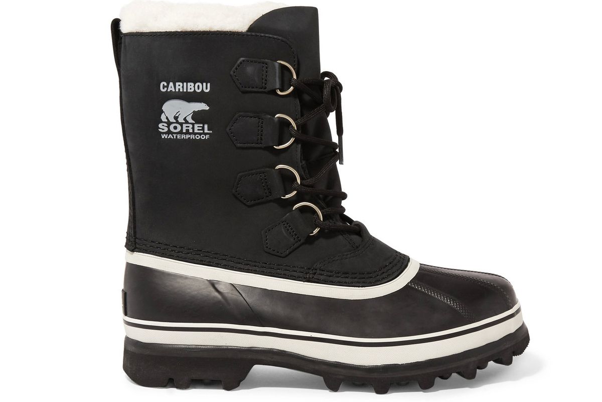 Caribou waterproof leather and rubber boots