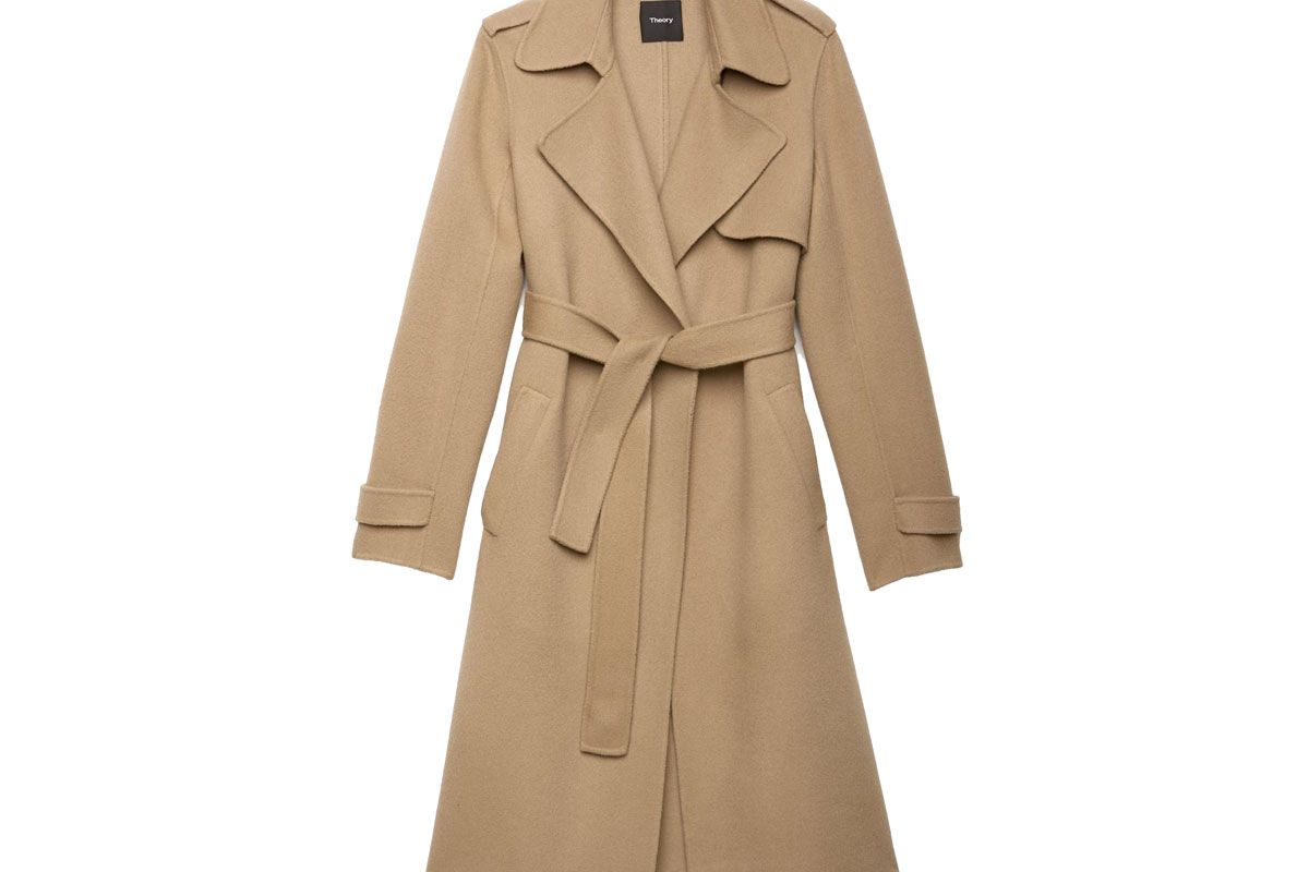 Double-Face Wool-Cashmere Trench Coat