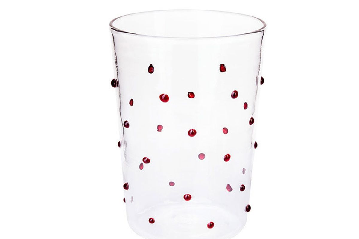 Red Dots Water Glass