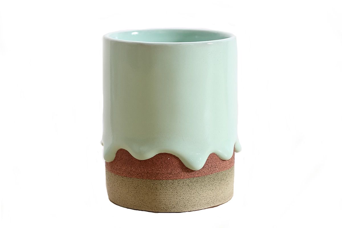 Mint/Stripe Cup