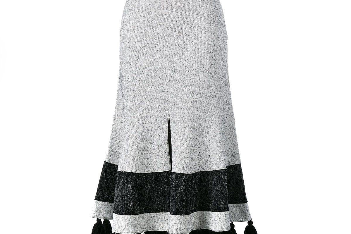 Flared Tasseled Skirt
