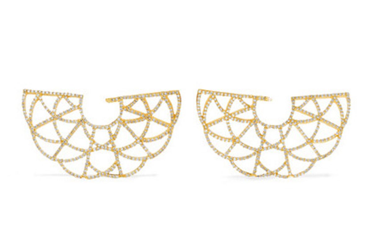 Zardozi 18-karat gold diamond earrings