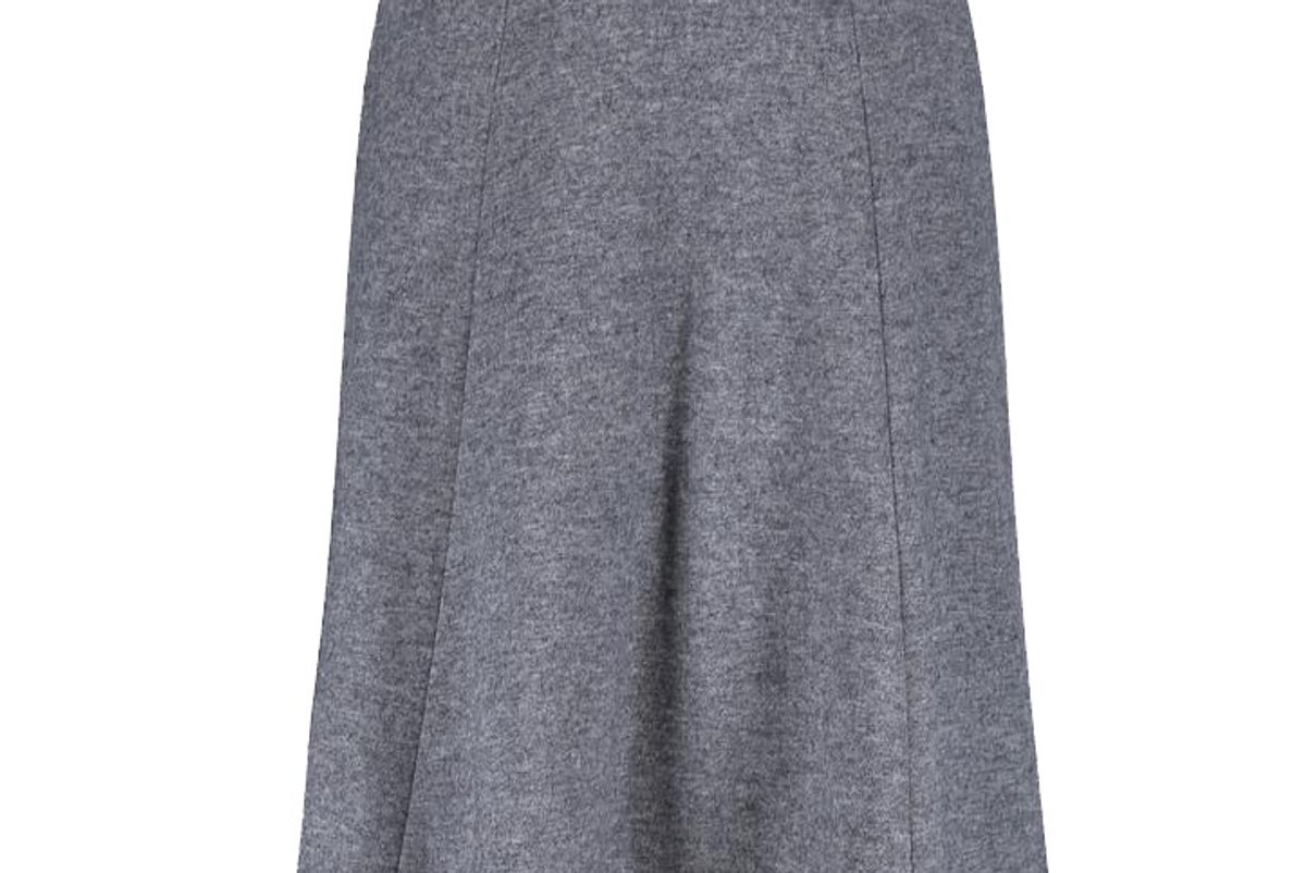 Women Wool-Blended Jersey Volume Skirt