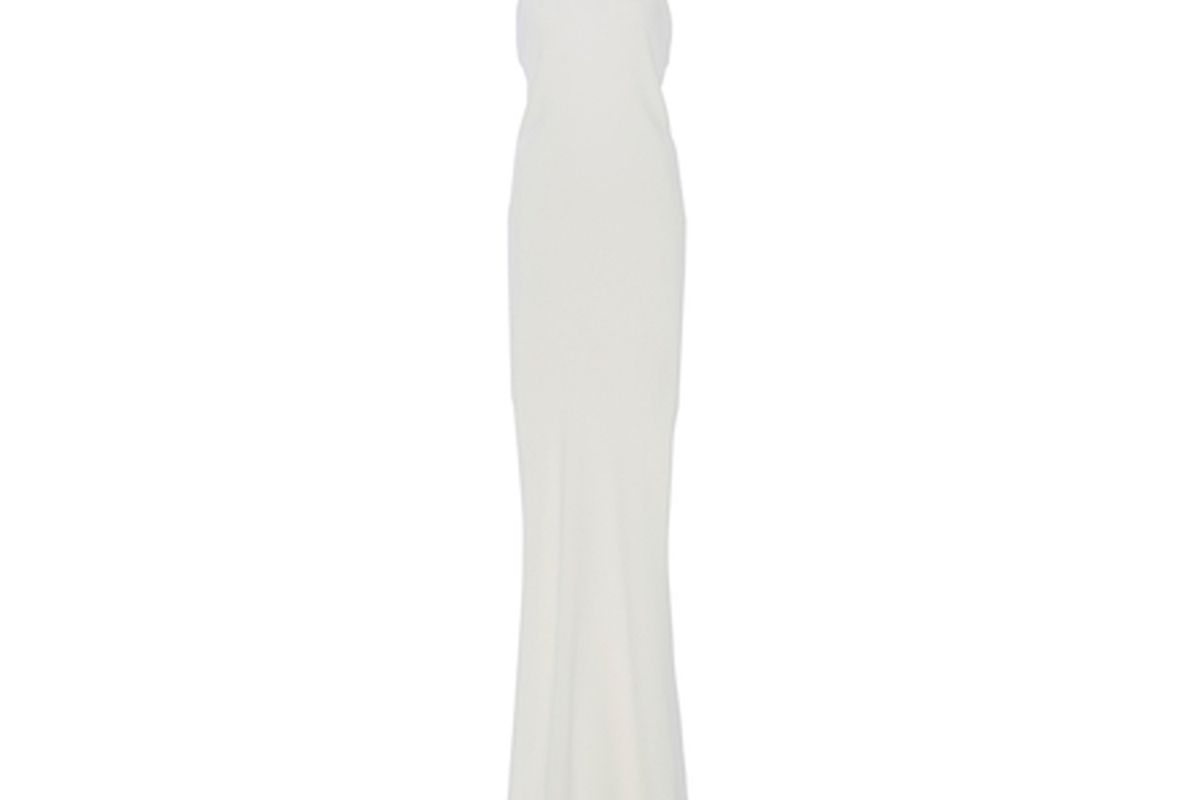 Piped Neck Sheath Gown