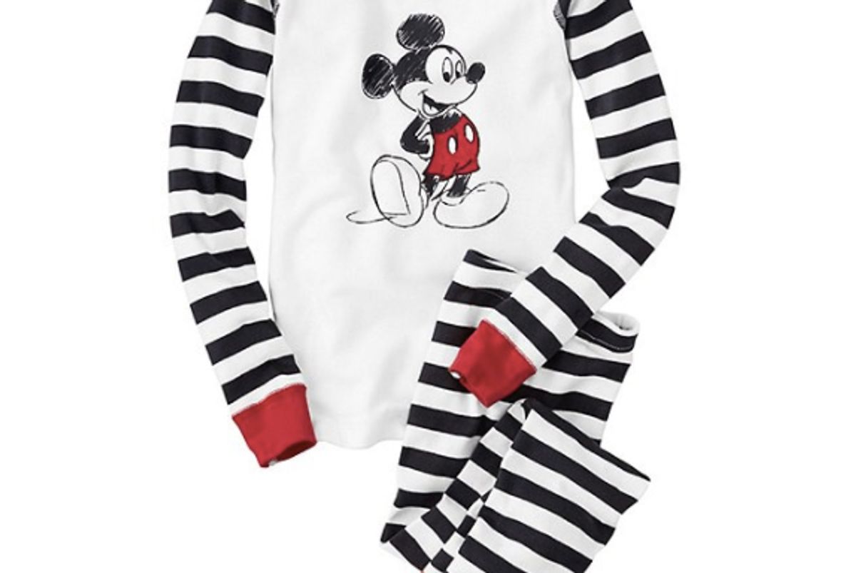 Kids Disney Mickey Mouse Long John Pajamas In Organic Cotton