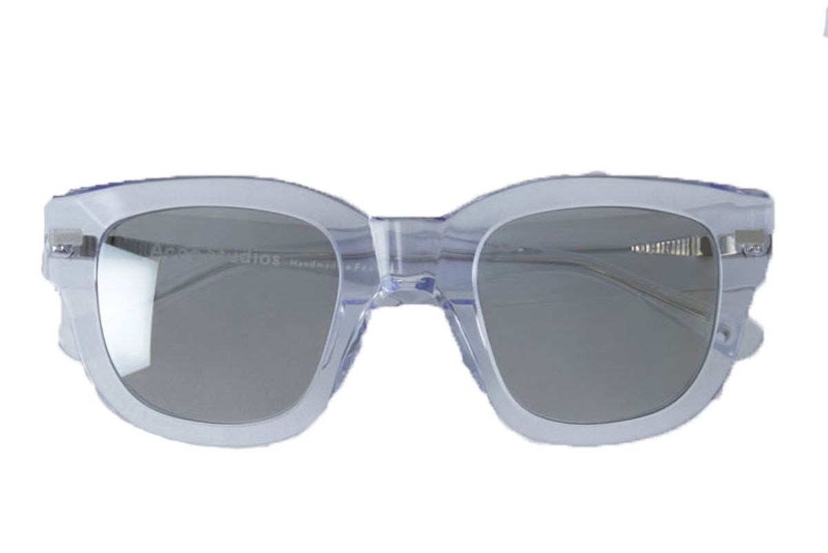 Metal Clear/Silver Mirror Frame Sunglasses