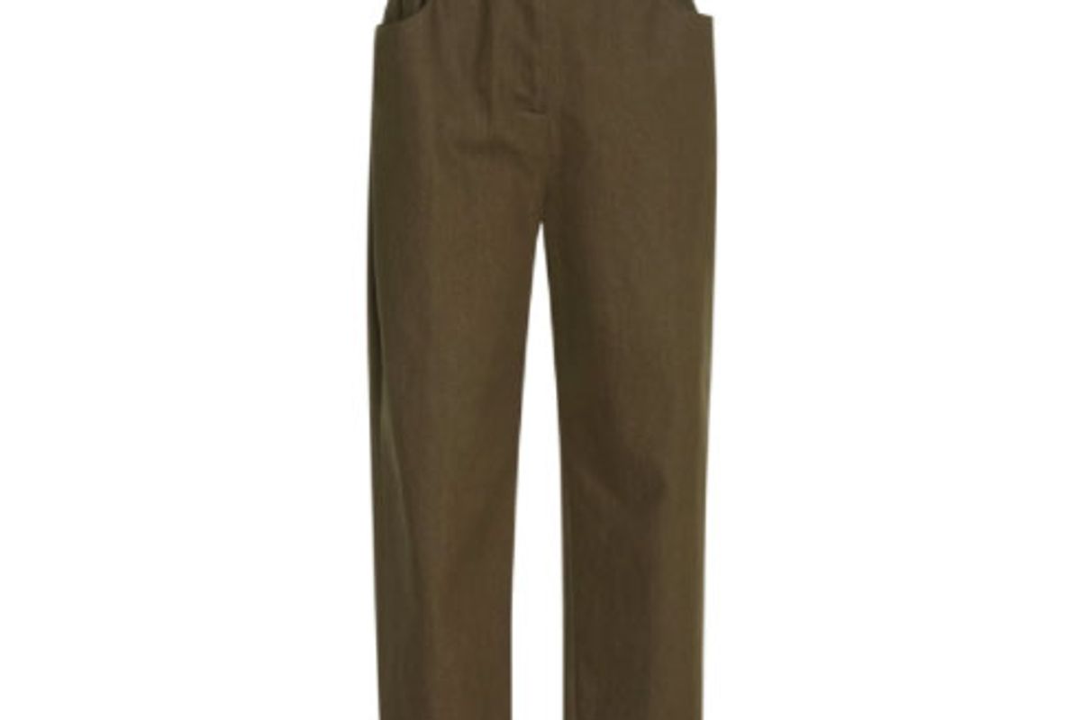 Broderie Trimmed Paper Bag Trousers