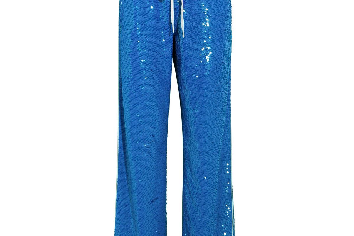 Sequined Cotton Track Pants