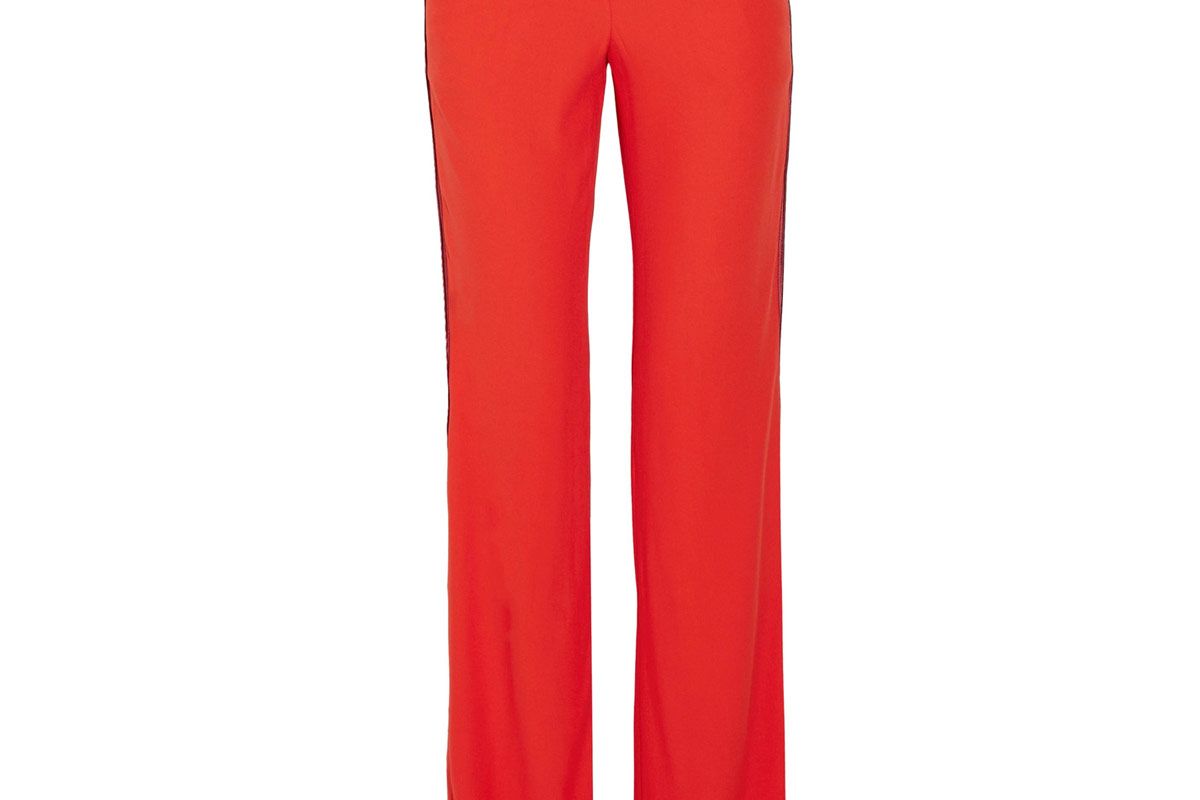Pipeline Striped Crepe Flared Pants