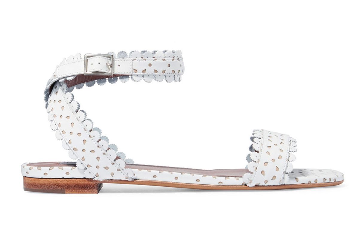 Judy Perforated Leather Sandals