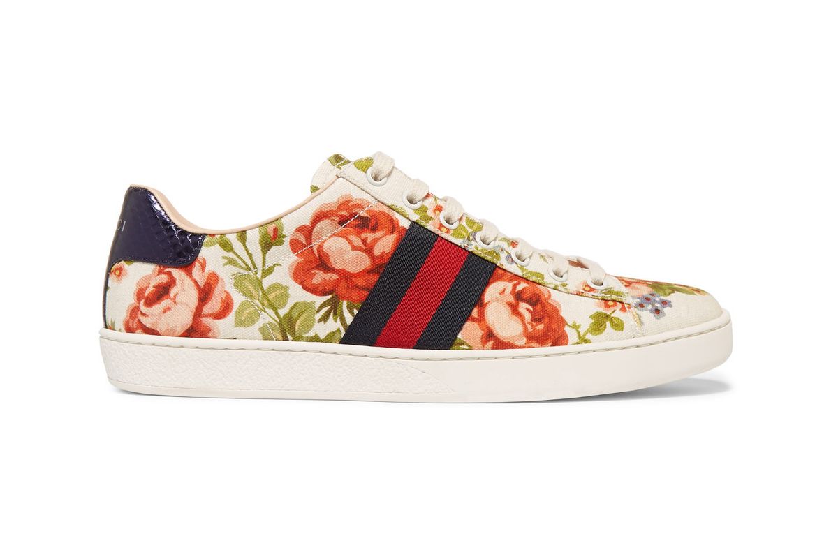 New Ace floral-print canvas sneakers