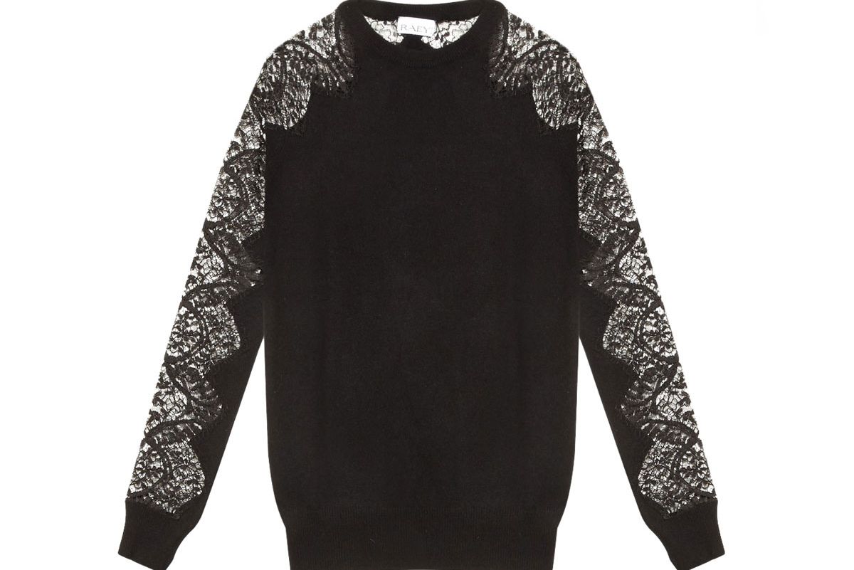 Lace Sleeves Cashmere Sweater