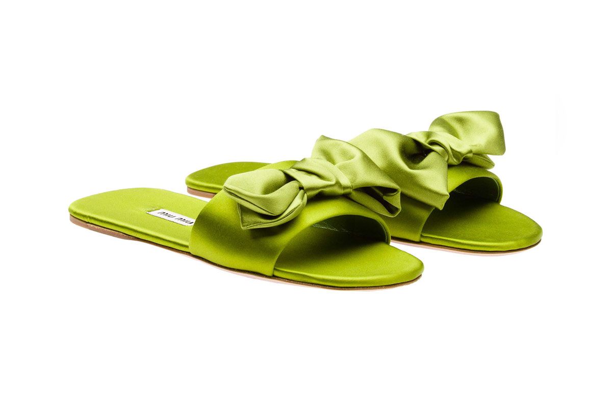 Satin Slide Sandals